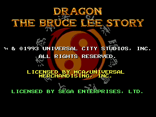 Dragon - The Bruce Lee Story (Europe) Title Screen